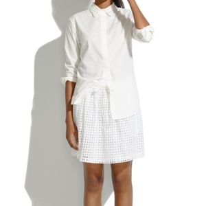 Madewell white eyelet skirt